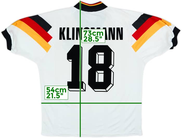 1992-94 Germany Home Shirt Klinsmann #18 - 7/10 - (M/L)