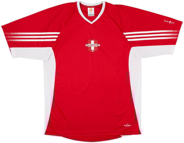 2004 Switzerland adidas 'Euro 2004' Training Shirt - 8/10 - (M)