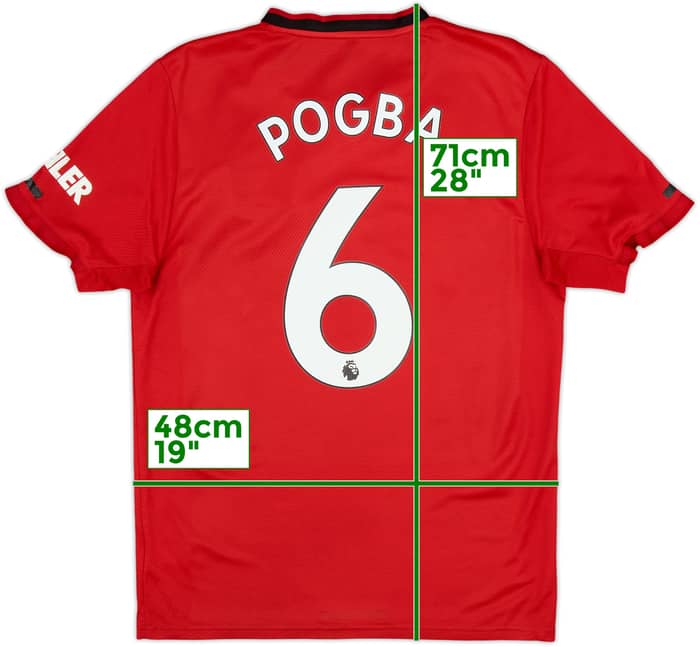 2019-20 Manchester United Home Shirt Pogba #6 - 5/10 - (M)