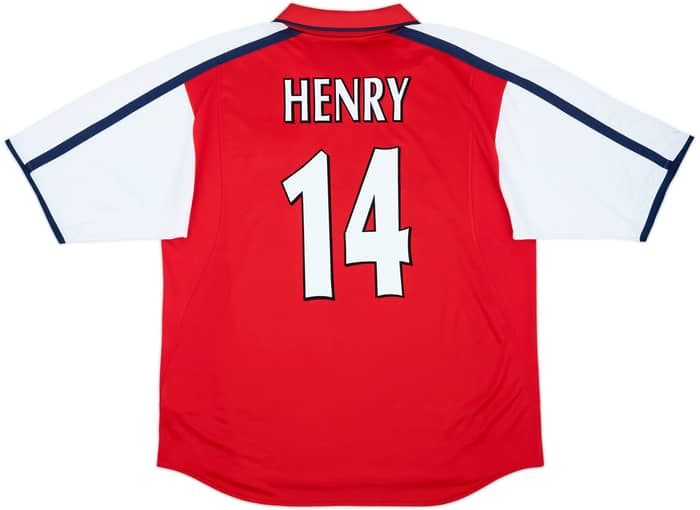 2000-02 Arsenal Home Shirt Henry #14 - 8/10 - (XL)