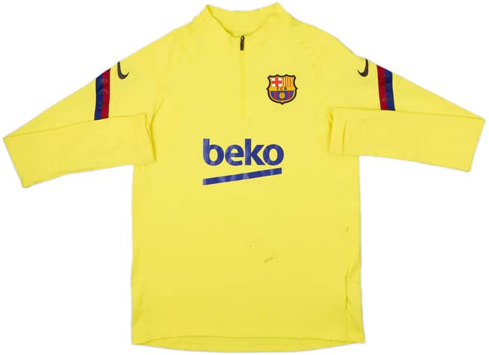 2020-21 Barcelona Nike 1/4 Zip Drill Top - 7/10 - (XL.Boys)