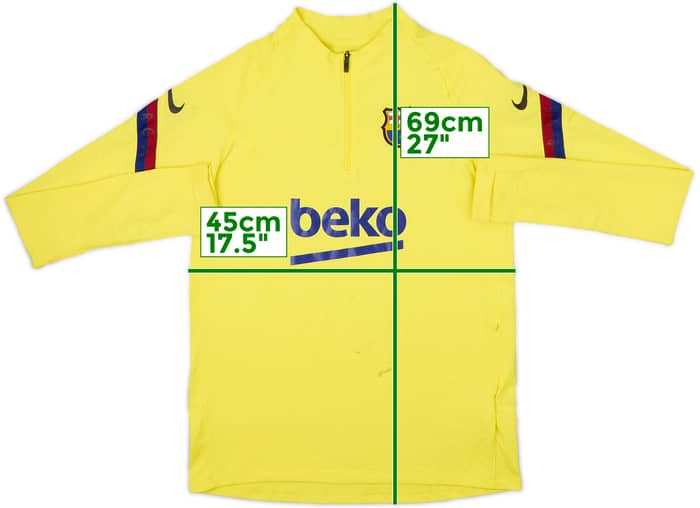 2020-21 Barcelona Nike 1/4 Zip Drill Top - 7/10 - (XL.Boys)