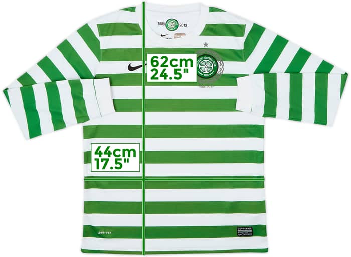 2012-13 Celtic '125th Anniversary' Home L/S Shirt - 9/10 - (L.Boys)