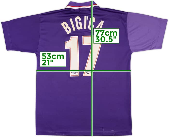 1995-96 Fiorentina Match Issue Home Shirt Bigi'ca #17