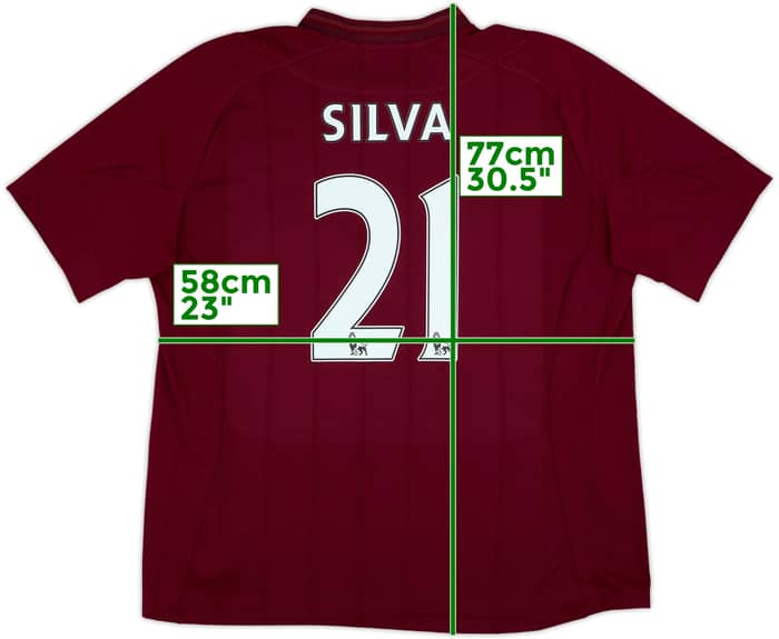 2012-13 Manchester City Away Shirt Silva #21 - 8/10 - (XXL)