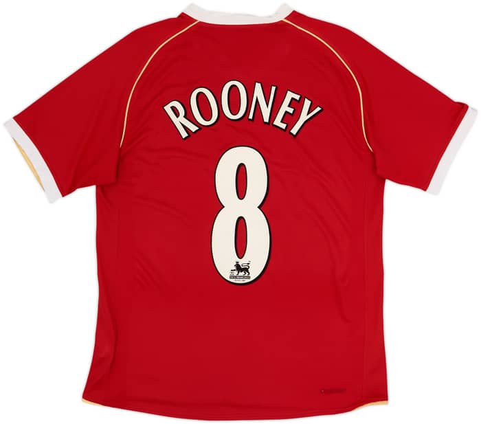 2006-07 Manchester United Home Shirt Rooney #8 - 7/10 - (M)