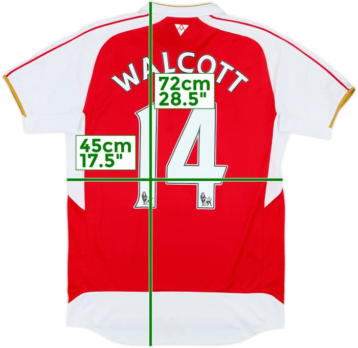 2015-16 Arsenal Home Shirt Walcott #14 - 7/10 - (S)