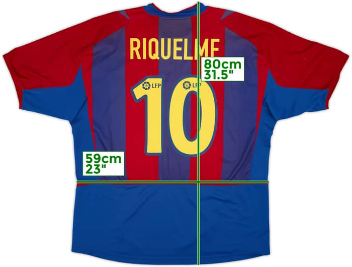 2002-03 Barcelona Home Shirt Riquelme #10 - 5/10 - (XL)