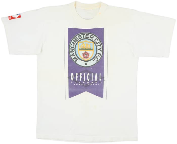 1995-97 Manchester City Umbro Graphic Tee - 7/10 - (M)