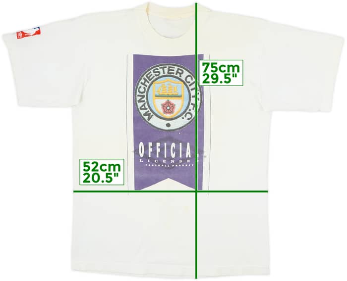 1995-97 Manchester City Umbro Graphic Tee - 7/10 - (M)