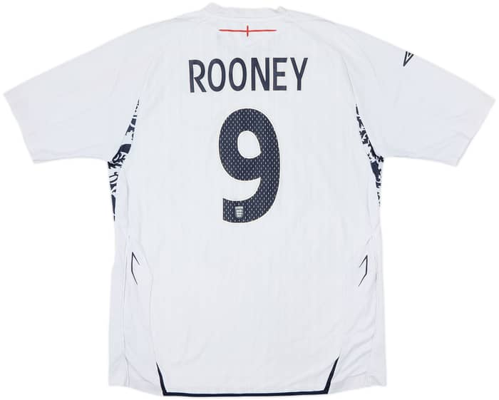 2007-09 England Home Shirt Rooney #9 - 5/10 - (L)