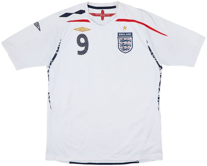 2007-09 England Home Shirt Rooney #9 - 5/10 - (L)