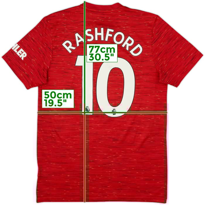 2020-21 Manchester United Home Shirt Rashford #10 - 7/10 - (M)