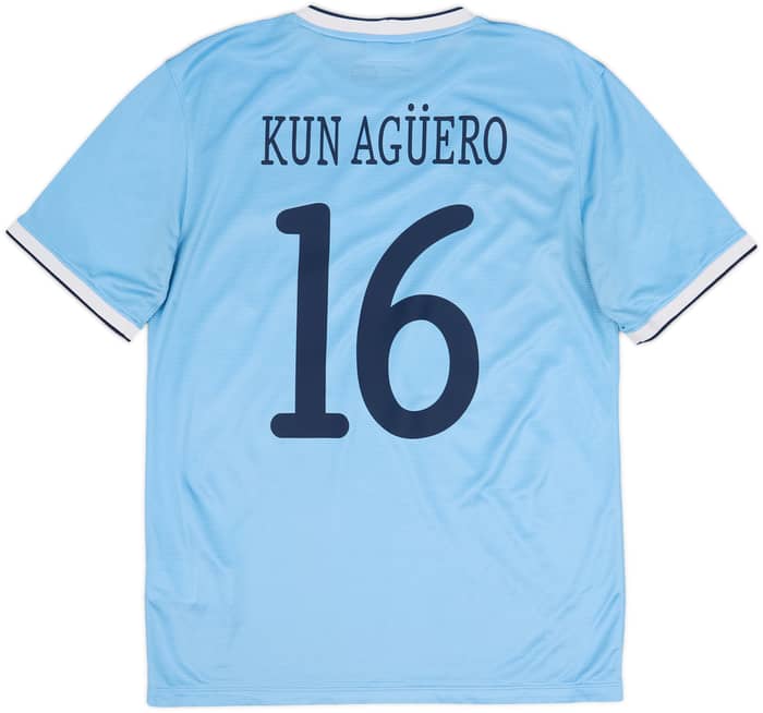 2013-14 Manchester City Home Shirt Kun Aguero #16 - 6/10 - (M)