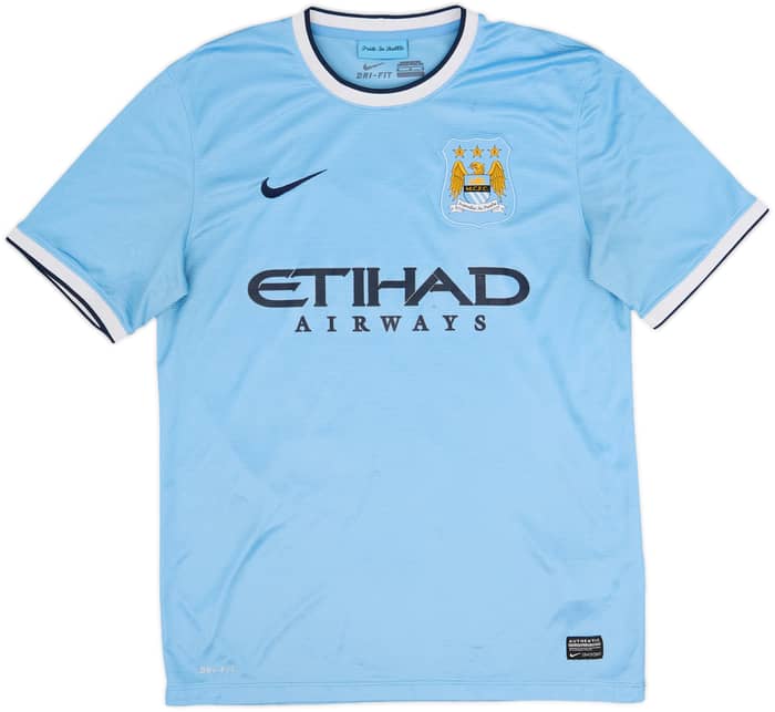 2013-14 Manchester City Home Shirt Kun Aguero #16 - 6/10 - (M)