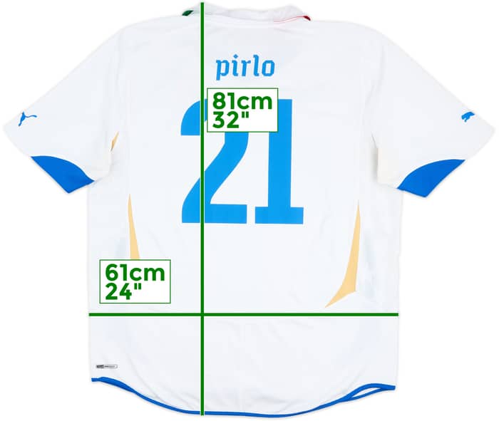 Camiseta de visitante de Italia 2010-12 Pirlo #21 - 5/10 - (XXL)