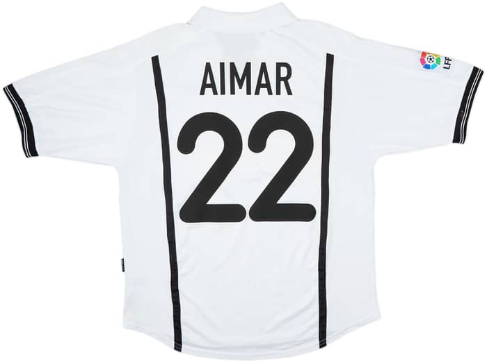 2000-01 Valencia Home Shirt Aimar #22 - 6/10 - (L)