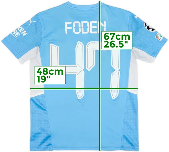 2021-22 Manchester City Home Shirt Foden #47 - 6/10 - (XL.Boys)