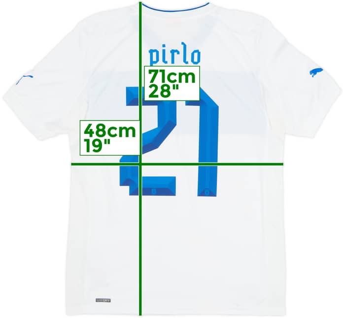 2012-13 Italy Away Shirt Pirlo #21 - 9/10 - (M)