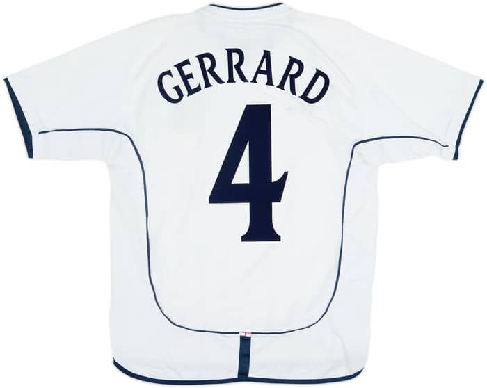 2001-03 England Home Shirt Gerrard #4 - 5/10 - (M)