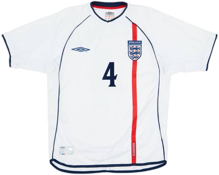 2001-03 England Home Shirt Gerrard #4 - 5/10 - (M)