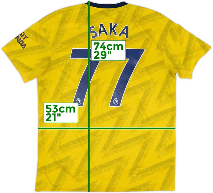 2019-20 Arsenal Away Shirt Saka #77 - 6/10 - (L)