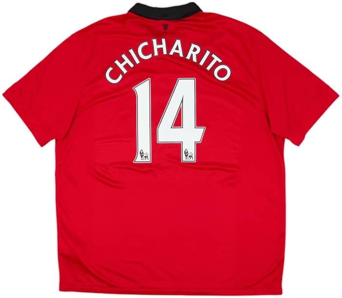 2013-14 Manchester United Home Shirt Chicharito #14 - 7/10 - (XXL)