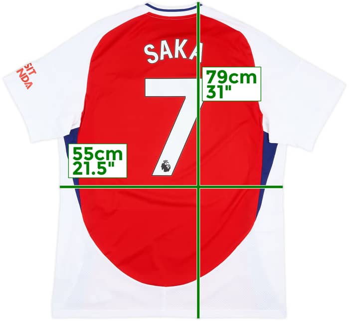 2024-25 Arsenal Home Shirt Saka #7 - 10/10 - (XL)