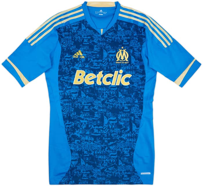 Camiseta de visitante versión jugador Techfit del Olympique Marseille 2011-12 - 4/10 - (XL)