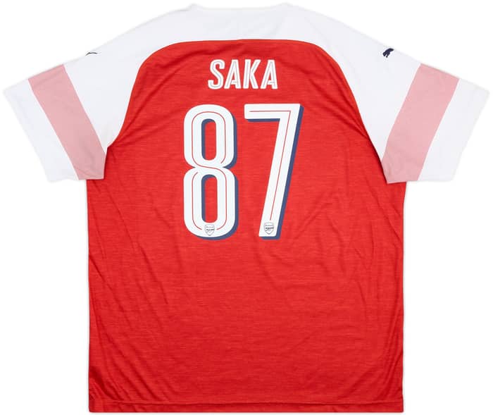 2018-19 Arsenal Home Shirt Saka #87 - 4/10 - (XXL)