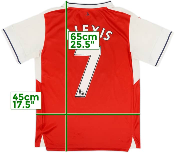 2016-17 Arsenal Home Shirt Alexis #7 - 6/10 - (L.Boys)