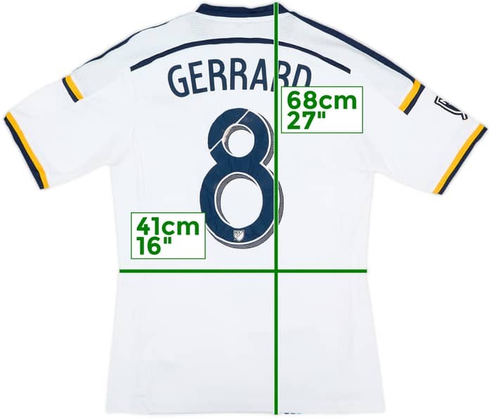 Camiseta de local del LA Galaxy 2015-16 Gerrard #8 - 6/10 - (S)