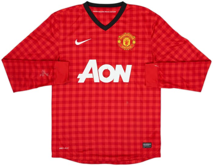 2012-13 Manchester United Home L/S Shirt v.Persie #20 - 5/10 - (S)