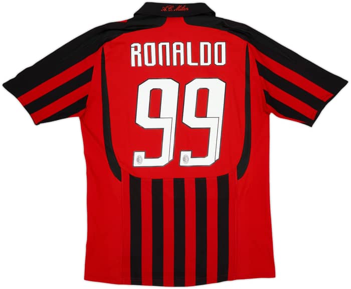 2007-08 AC Milan Home Shirt Ronaldo #99 - 6/10 - (M)