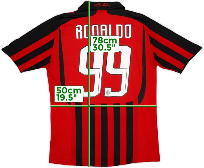 2007-08 AC Milan Home Shirt Ronaldo #99 - 6/10 - (M)