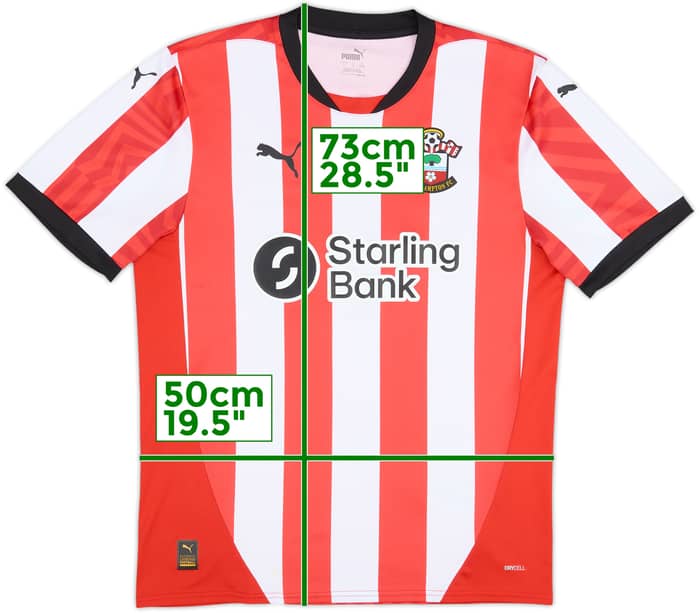 2024-25 Southampton Home Shirt - 9/10 - (L)