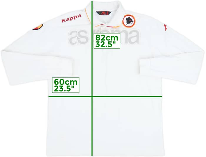 Camiseta polo de manga larga Kappa de la Roma 2001-02 - 6/10 - (XXL)