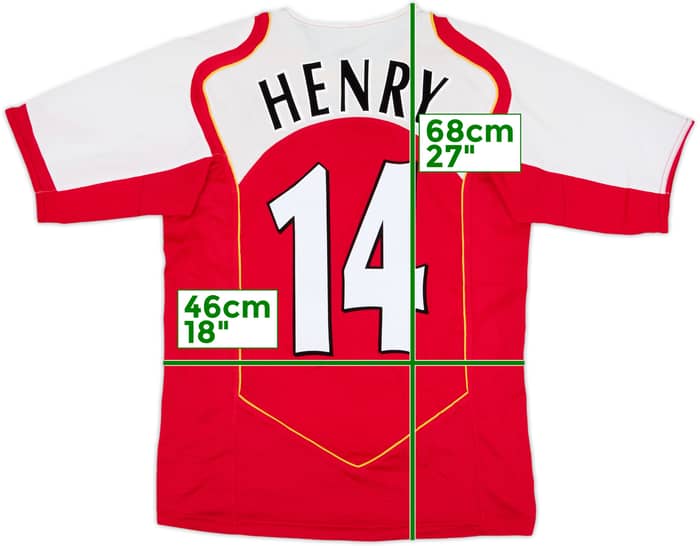2004-05 Arsenal Camiseta Local Henry #14 - 9/10 - (S)