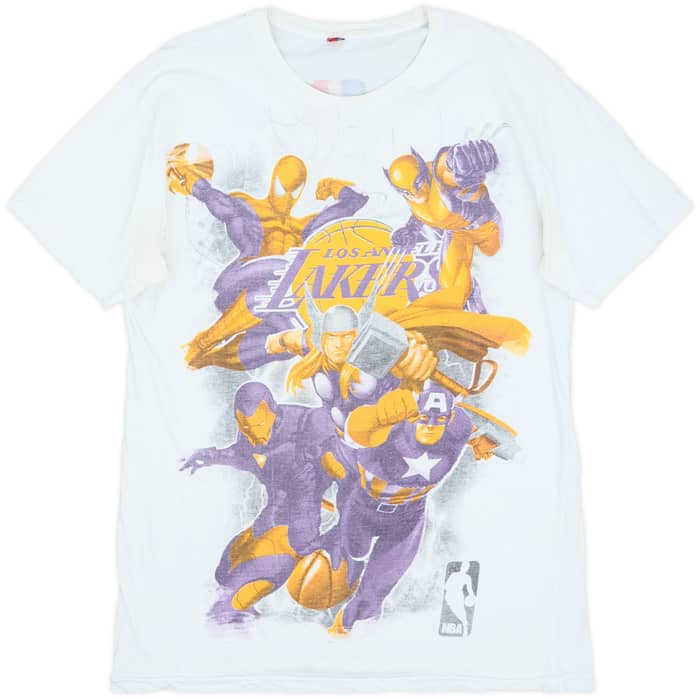 2010-11 LA Lakers NBA x Marvel Graphic Tee - 7/10 - (M)