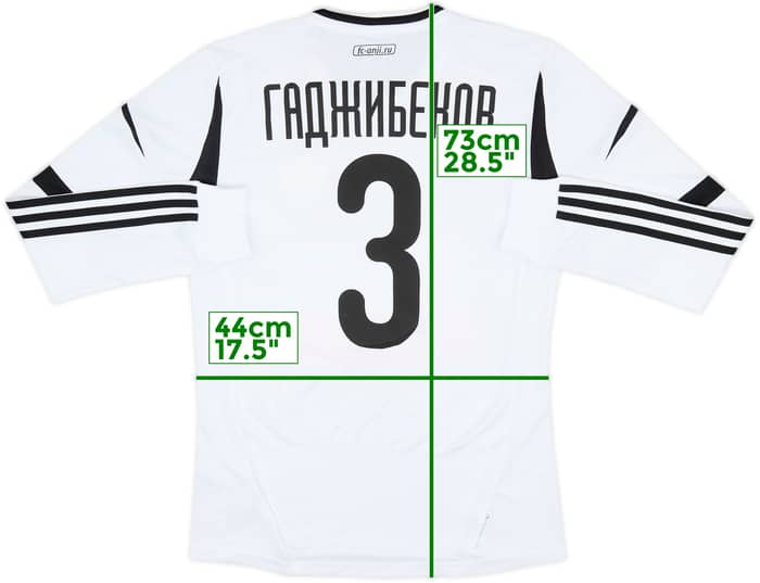 2012-13 Anzhi Makhachkala Third L/S Shirt Gadzhibekov #3 (M)