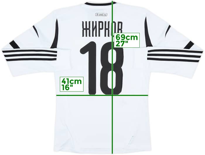 2012-13 Anzhi Makhachkala Third L/S Shirt Zhirkov #18 (S)