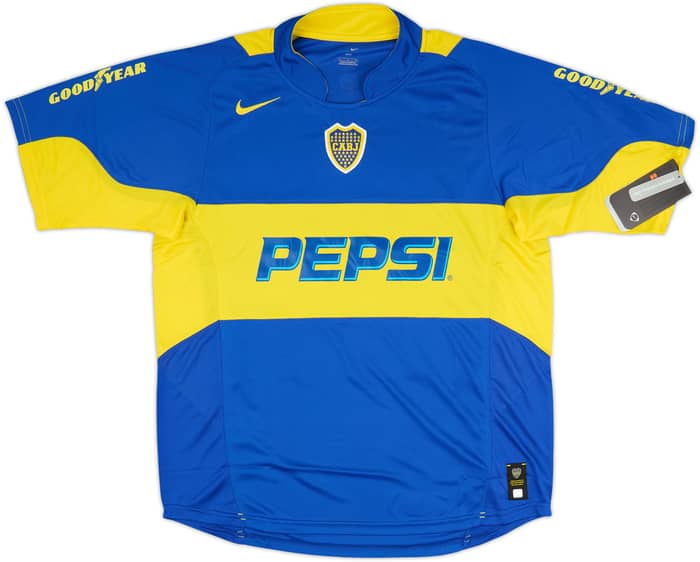 2004-05 Boca Juniors Home Shirt Carlitos #10 (L)