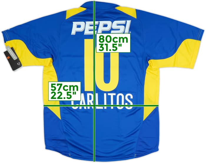2004-05 Boca Juniors Home Shirt Carlitos #10 (L)