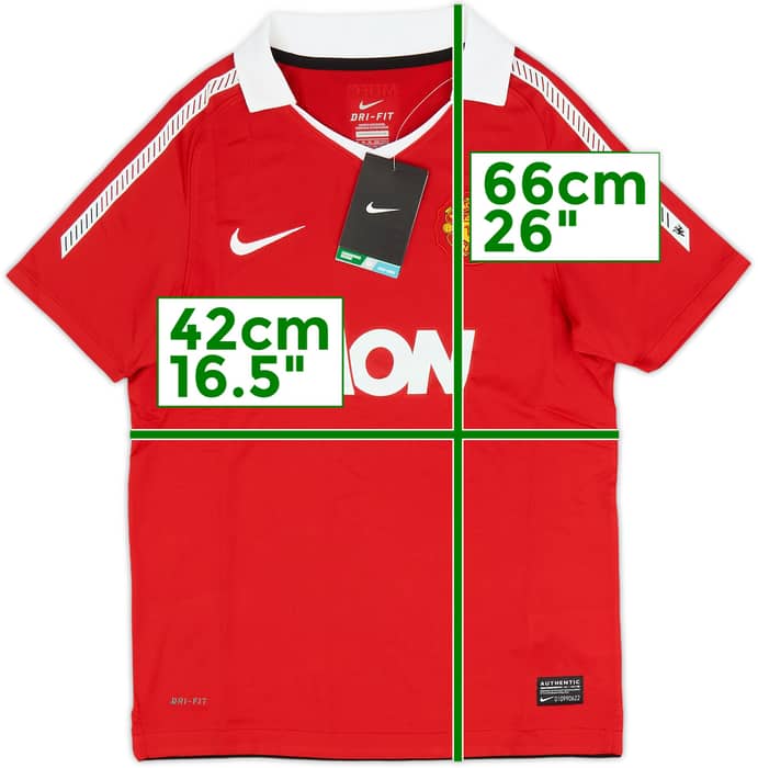 2010-11 Manchester United Home Shirt (M.Boys)