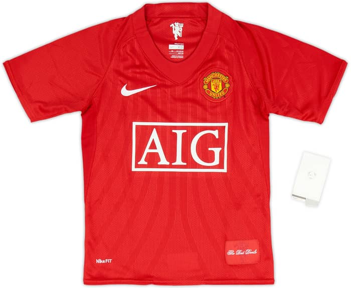 2007-09 Manchester United Home Shirt (XS.Boys)