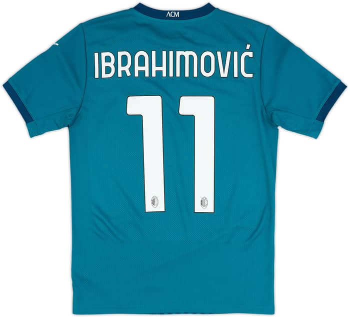 2020-21 AC Milan Third Shirt Ibrahimovic #11 (XS)