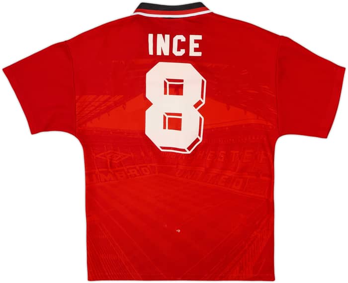 1994-96 Manchester United Home Shirt Ince #8 - 6/10 - (Y)