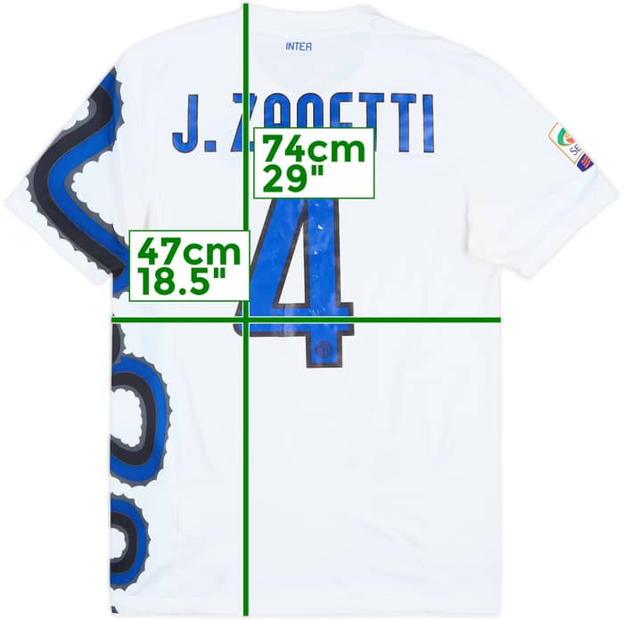Camiseta de visitante del Inter Milan 2010-11 J.Zanetti #4 - 4/10 - (S)