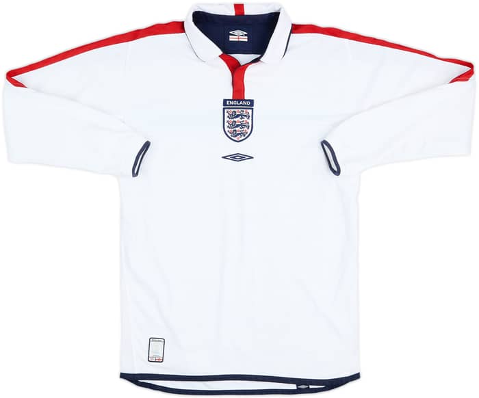 2003-05 England Home L/S Shirt - 5/10 - (S)