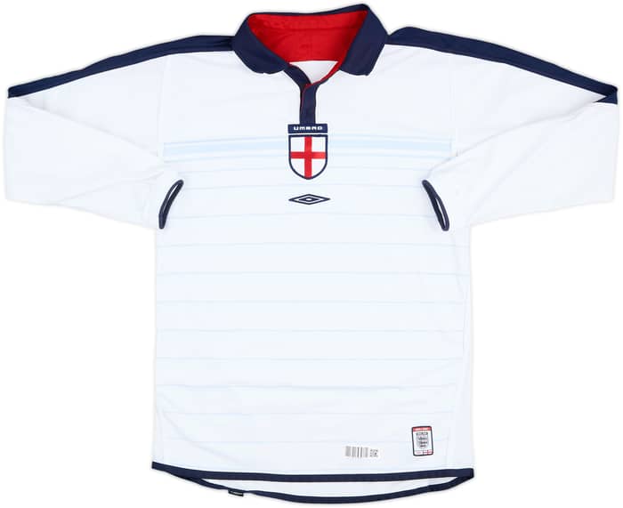 2003-05 England Home L/S Shirt - 5/10 - (S)